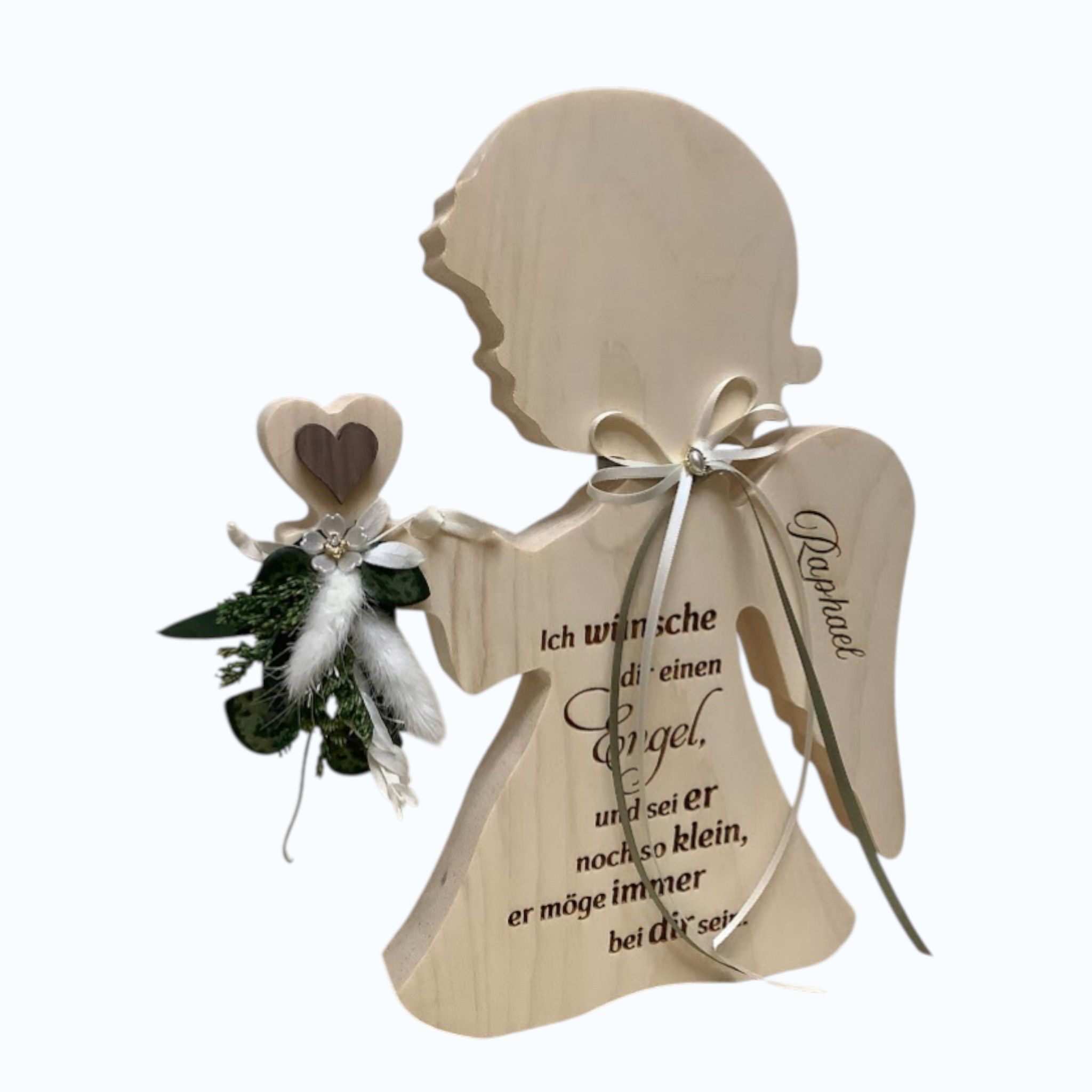 Schutzengel aus Zirbenholz – Bild 2