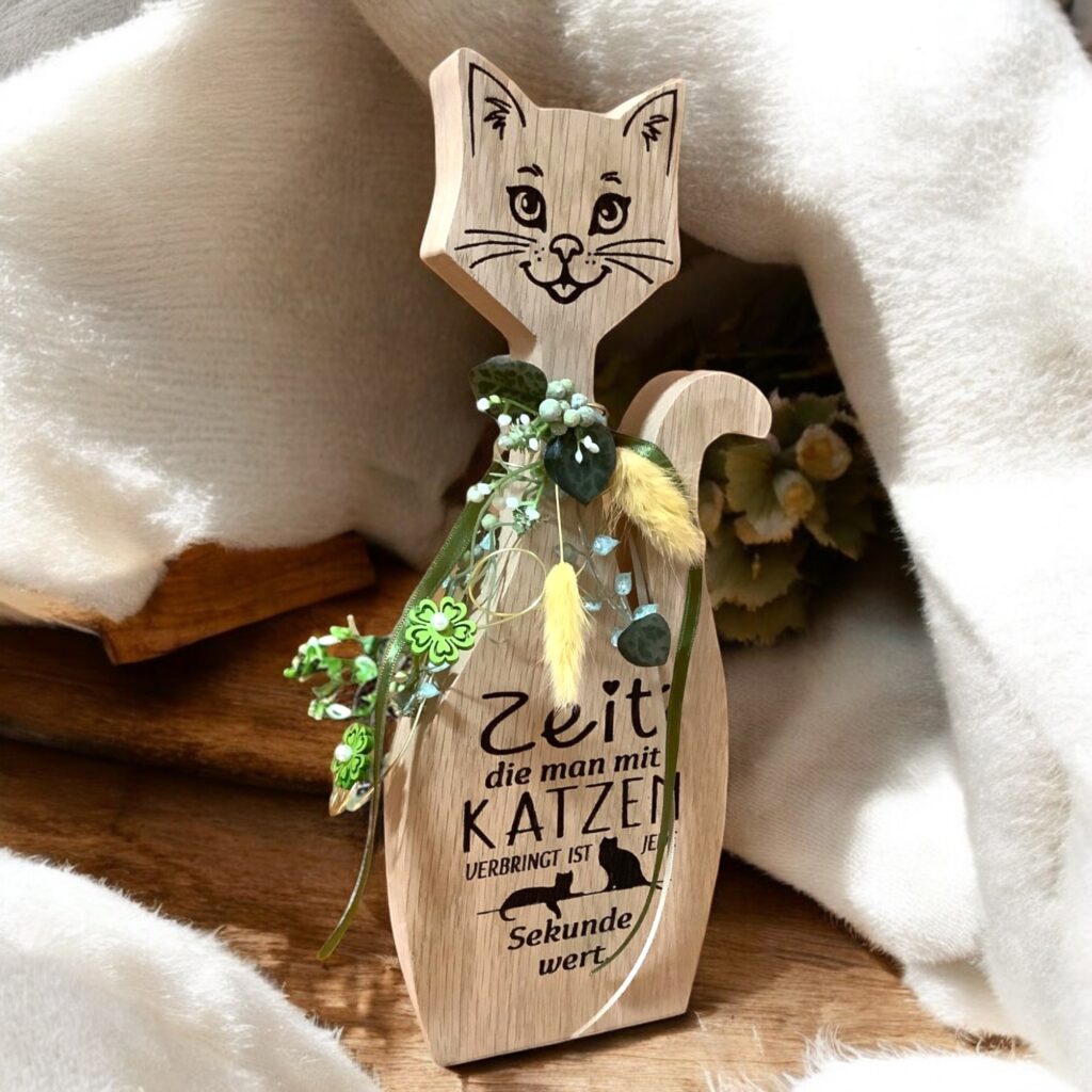 Holz- Katze "Willi "